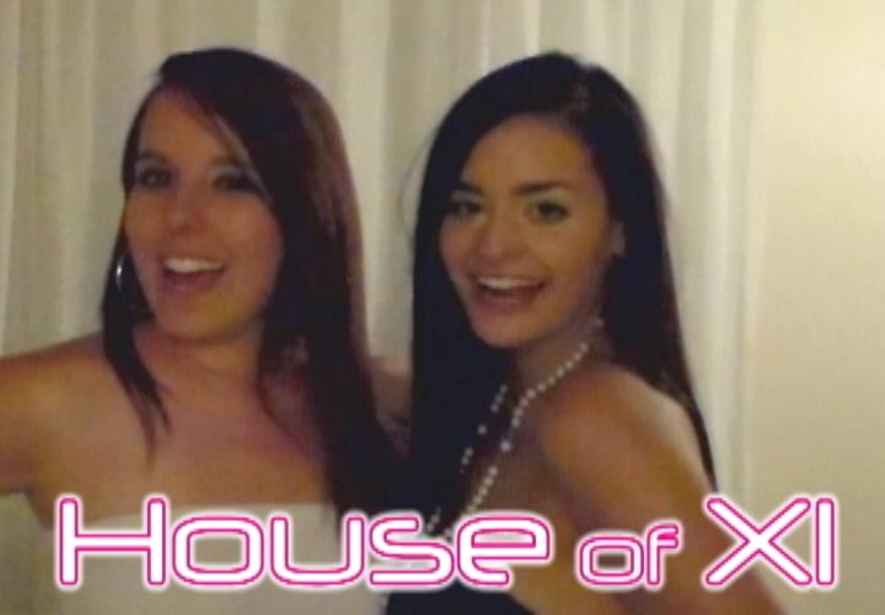 "Kiss My Jewels!" SXS Sisters of XI Sorority's Heidi, wearing necklace, and Kayla!