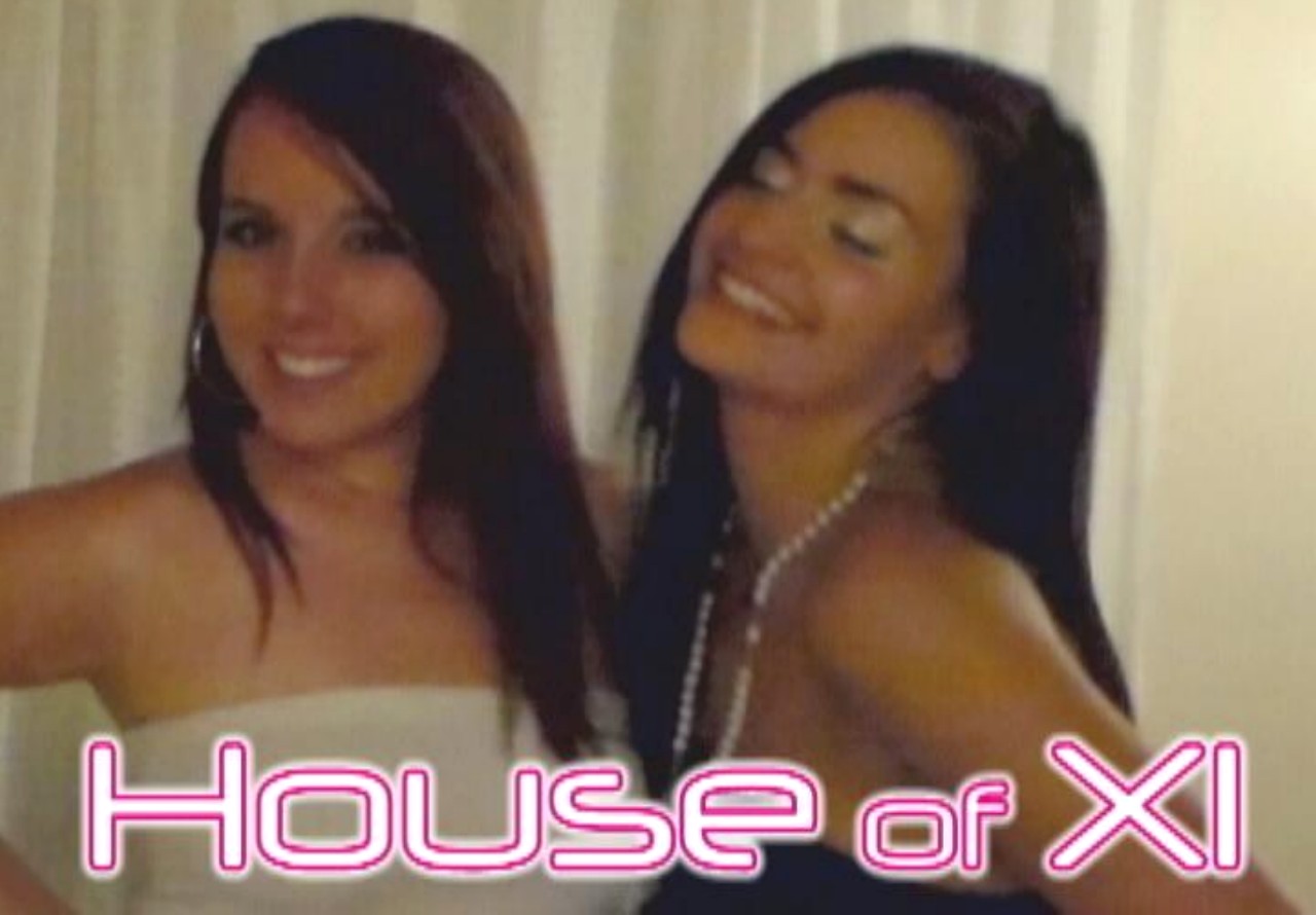 SXS Sisters of XI Sorority's Heidi, wearing necklace, and kayla!